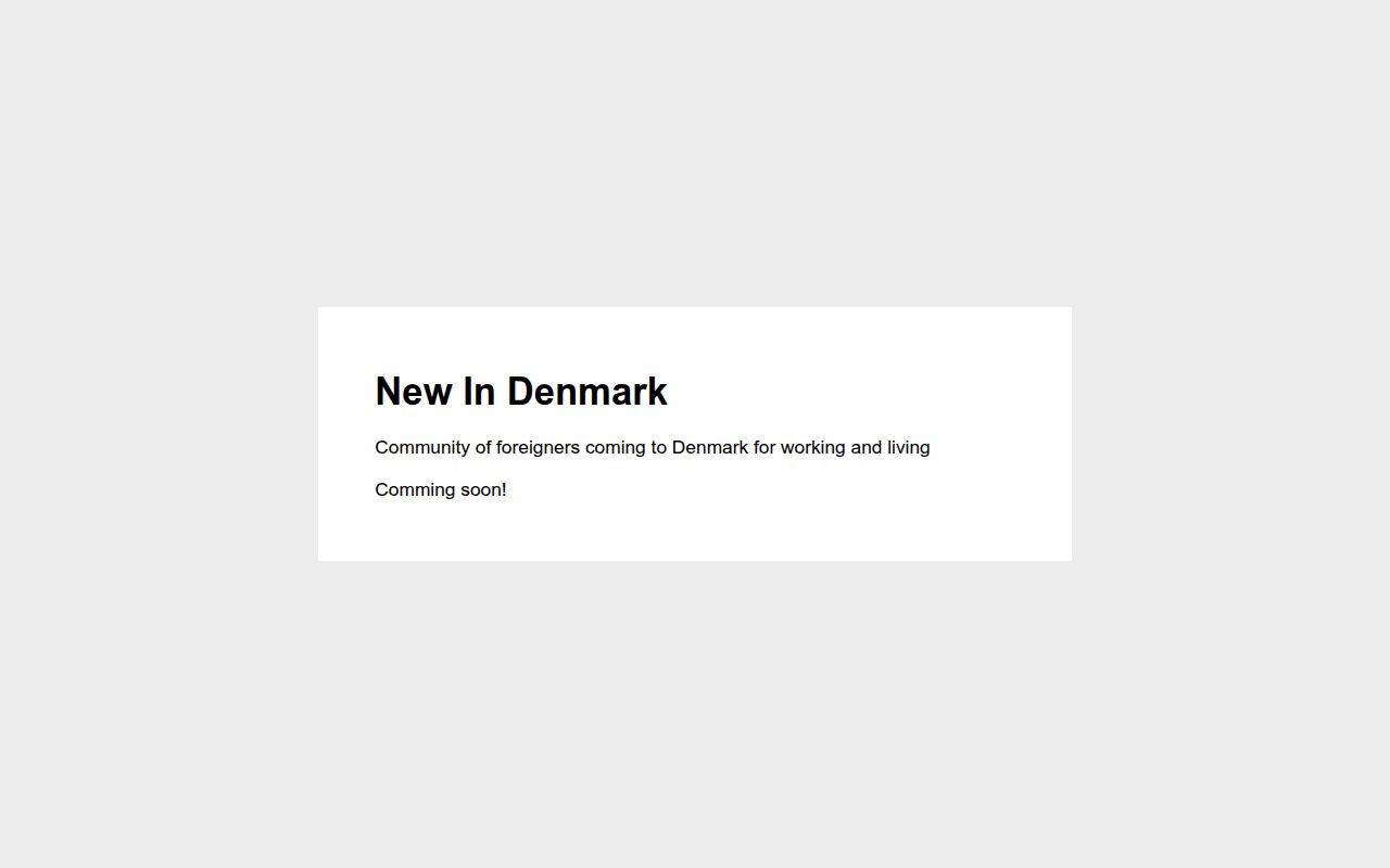 New In Denmark